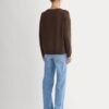 Cashmere High V Boyfriend Sweater | Cocoa
