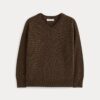 Cashmere High V Boyfriend Sweater | Cocoa