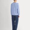 Cashmere High V Boyfriend Sweater | Blue