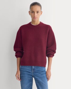 2026-08-23_F-SWTR-ECA-FISH-CR-SHIZ_01.jpg Cashmere Fisherman Crew | Heather Wine