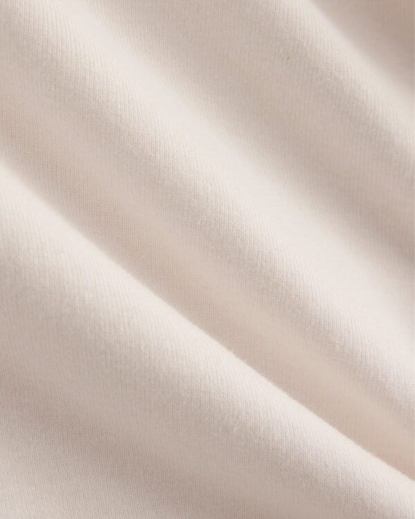 RetroSoft Cotton Wide V-Neck Top | Bone
