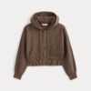 2026-09-06_F-T-FRC-CRFZ-LS-CHOC_flat.jpg Luxe Fleece Full-Zip Cropped Hoodie | Deep Taupe