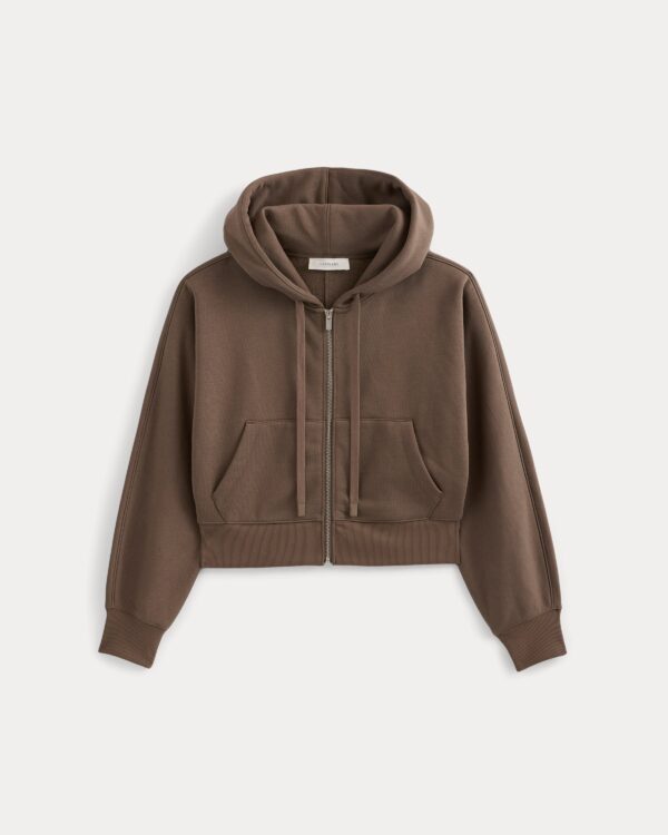 2026-09-06_F-T-FRC-CRFZ-LS-CHOC_flat.jpg Luxe Fleece Full-Zip Cropped Hoodie | Deep Taupe