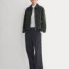 Stretch Corduroy Zip Jacket  | Dark Forest