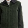 Stretch Corduroy Zip Jacket  | Dark Forest