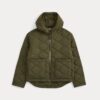 2026-10-04_F-OTWR-QLN-LINE-HD-OLV_flat.jpg Re:Cycled Nylon Hooded Liner | Olive Night
