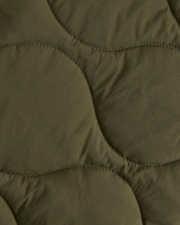 2026-10-04_F-OTWR-QLN-LINE-HD-OLV_flat_1.jpg Re:Cycled Nylon Hooded Liner | Olive Night