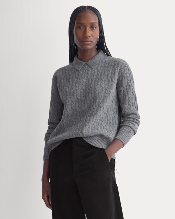 2026-10-04_F-SWTR-BOI-POLO-CBL-HGRY_01_e3b7f3e4-1695-4444-85d4-09065361a5dc.jpg Cable-Knit Polo in Luxe Merino | Heathered Mid-Grey