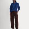 2026-10-04_F-SWTR-BOI-VNECK-LS-BLU_02.jpg V-Neck Sweater in Extrafine Luxe Merino | Soladite Blue