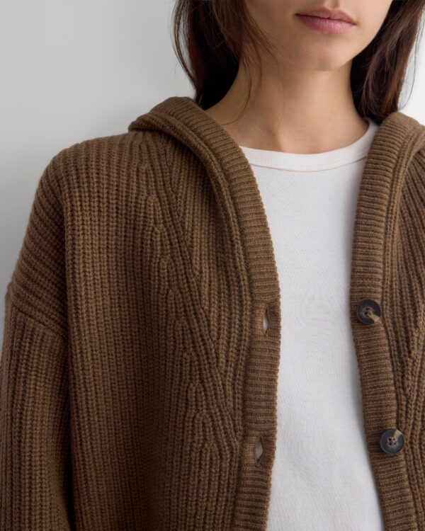 2026-10-18_F-SWTR-BOI-CDGN-HD-BRN_04.jpg Hooded Cardigan in Luxe Merino | Cocoa