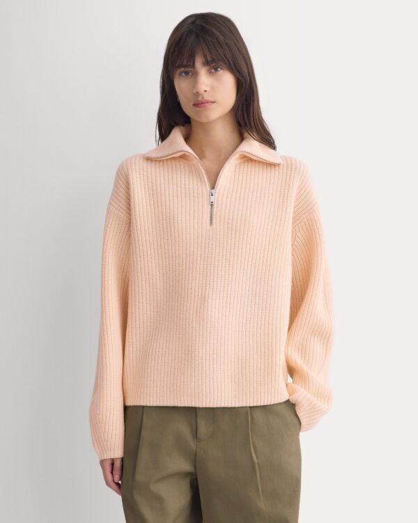 2026-10-18_F-SWTR-BOI-HZIP-LS-PCH_01_cda8add7-d741-4f6d-90d1-1f42992ab297.jpg The Half-Zip Sweater in Luxe Merino | Pale Peach