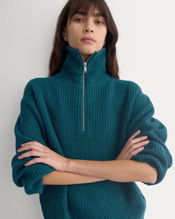 2026-10-18_F-SWTR-BOI-HZIP-LS-PINE_03.jpg The Half-Zip Sweater in Luxe Merino | Heathered Pine