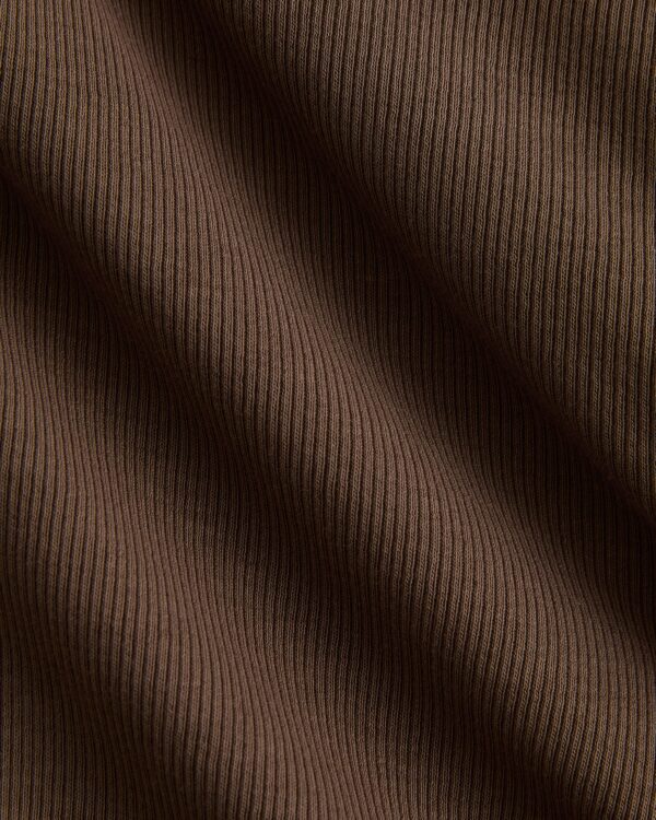 The Luxe Rib Henley | Deep Taupe