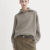 The Half-Zip Sweater in Luxe Merino | Heather Soft Taupe