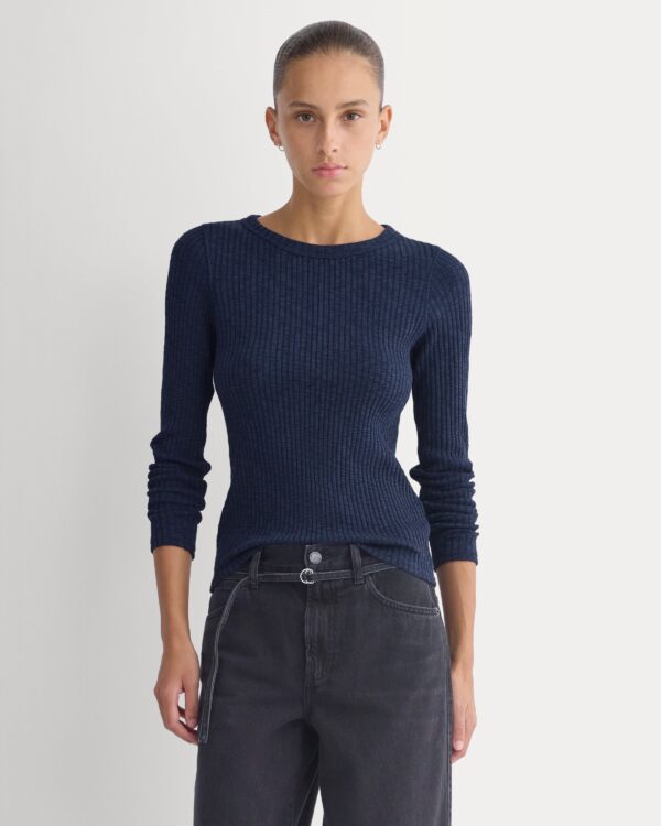 Reshoot_2026-09-06_F-T-CTN-CFR-LS-NVY_01.jpg The Cozy Rib Long-Sleeve Tee | Navy