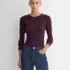 The Cozy Rib Long-Sleeve Tee | Deep Plum