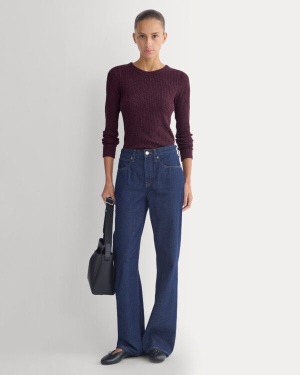 The Cozy Rib Long-Sleeve Tee | Deep Plum