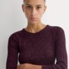 The Cozy Rib Long-Sleeve Tee | Deep Plum
