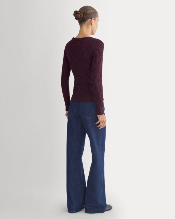 The Cozy Rib Long-Sleeve Tee | Deep Plum
