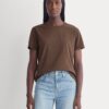 The Box-Cut Tee in Essential Cotton | Cocoa | No Pocket