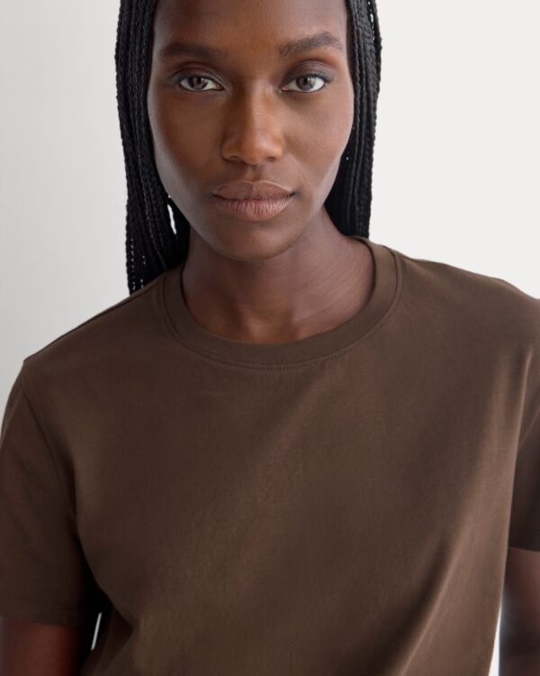 The Box-Cut Tee in Essential Cotton | Cocoa | No Pocket