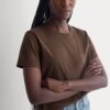 The Box-Cut Tee in Essential Cotton | Cocoa | No Pocket