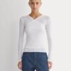 Tissue Double Layer One Shoulder Top | Bone