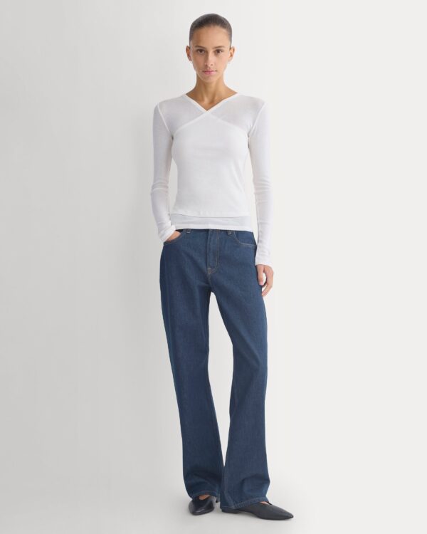 Tissue Double Layer One Shoulder Top | Bone