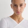 Tissue Double Layer One Shoulder Top | Bone