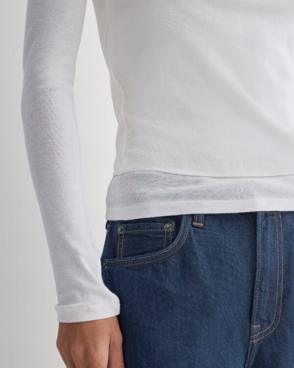 Tissue Double Layer One Shoulder Top | Bone