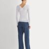 Tissue Double Layer One Shoulder Top | Bone