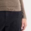 Tissue Double Layer One Shoulder Top | Deep Taupe