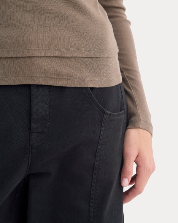 Tissue Double Layer One Shoulder Top | Deep Taupe