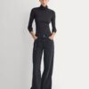 Tissue Long-Sleeve Turtleneck | Black