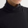 Tissue Long-Sleeve Turtleneck | Black