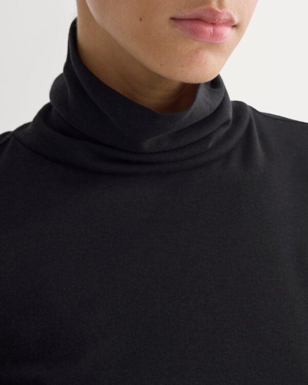 Tissue Long-Sleeve Turtleneck | Black