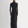 Tissue Long-Sleeve Turtleneck | Black