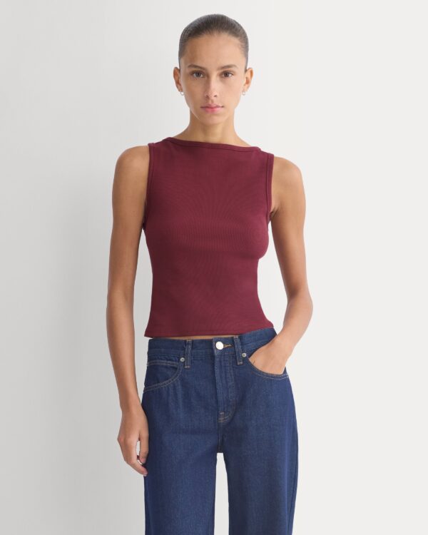Reshoot_2026-09-13_F-T-CRB-BOAT-TNK-CAB_01.jpg Effortless Rib Boatneck Tank | Cabernet