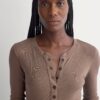 The Luxe Rib Henley | Deep Taupe