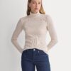 The Luxe Rib Turtleneck | Heathered Oat