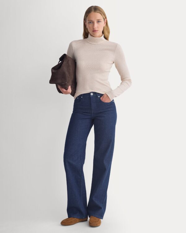 The Luxe Rib Turtleneck | Heathered Oat