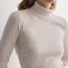 The Luxe Rib Turtleneck | Heathered Oat