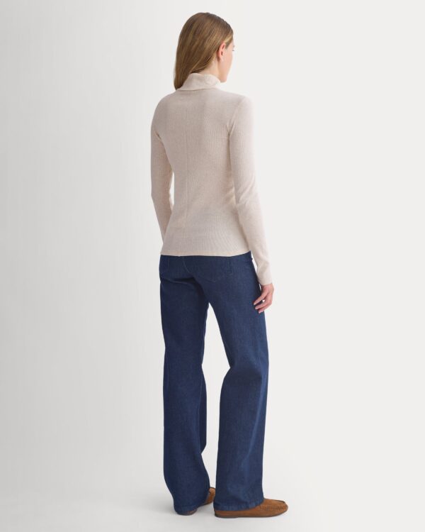 The Luxe Rib Turtleneck | Heathered Oat