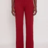 Faux Drawstring Straight Leg Knit Pants