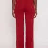 Faux Drawstring Straight Leg Knit Pants